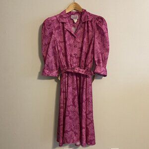 Vintage Pink Floral Maxi Dress